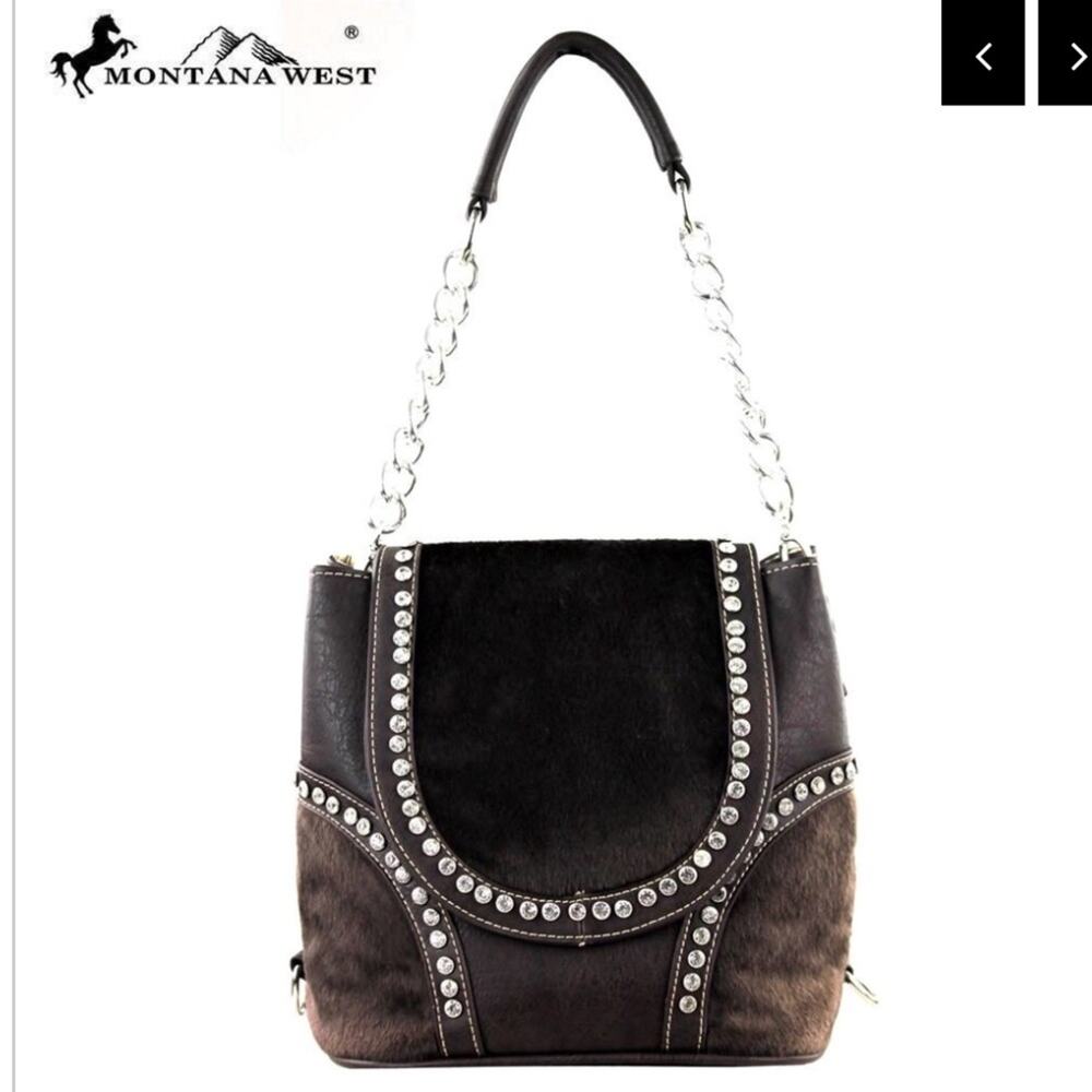 Montana West Faux Fur Collection Handbag
